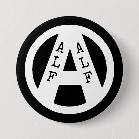 Badge met ALF-symbool Ronde Button 7,6 Cm (Voorkant)