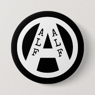 Badge met ALF-symbool Ronde Button 7,6 Cm