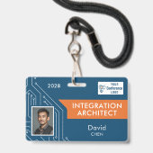 Badge met fotoidentificatie van leverancier van ar (Voorzijde met lanyard)