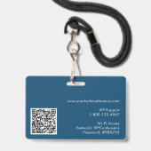Badge met fotoidentificatie van leverancier van ar (Achterkant met lanyard)