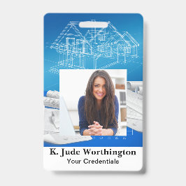 Badge met koord voor architecten en aannemers - Zi