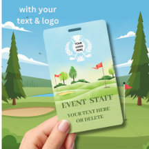 badge met logo golf-thema