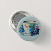 BADGE MET TEACUP + STROMEN RONDE BUTTON 3,2 CM (Voorkant /achterkant)