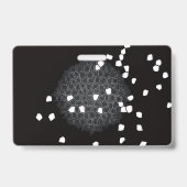 Badge met verbroken puzzelpatroon horizontaal (Achterkant)