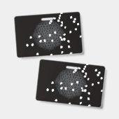 Badge met verbroken puzzelpatroon horizontaal (Voor- en achterkant)