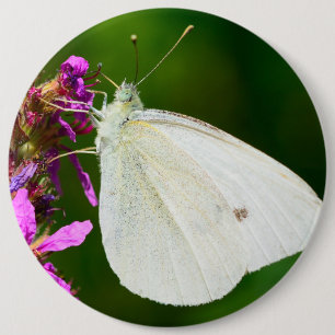 Badge met vlinder ronde button 6,0 cm