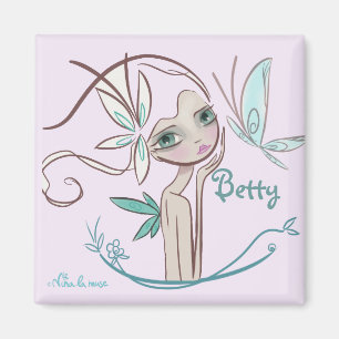 Badge met voornaam, voor dochter magneet