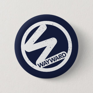 Badge met White Wayward Logo Ronde Button 5,7 Cm