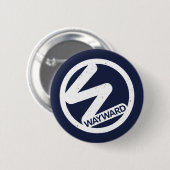 Badge met White Wayward Logo Ronde Button 5,7 Cm (Voorkant /achterkant)