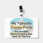 BADGE - Mijn favoriete cruisehavens  (Voorzijde met clip)