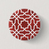 Badge Mozaïek-Andalusische Rood ALHAMBRA Ronde Button 3,2 Cm (Voorkant)