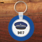 Badge-nummer. politieman of agent. sleutelhanger (Voorkant)