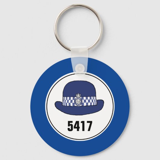 Badge Nummer. Politievrouw WPC. Sleutelhanger (Voorkant)