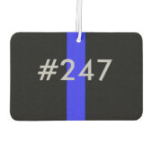 badge-nummer Thin Blue Line Luchtverfrisser (Achterkant)