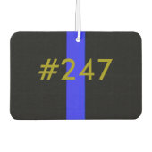 badge-nummer Thin Blue Line Luchtverfrisser (Voorkant)
