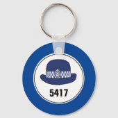 Badge-nummer. WPC van de politie. sleutelhanger (Achterkant)