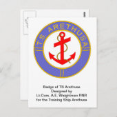 Badge of TS Arethusa Briefkaart (Voorkant / Achterkant)