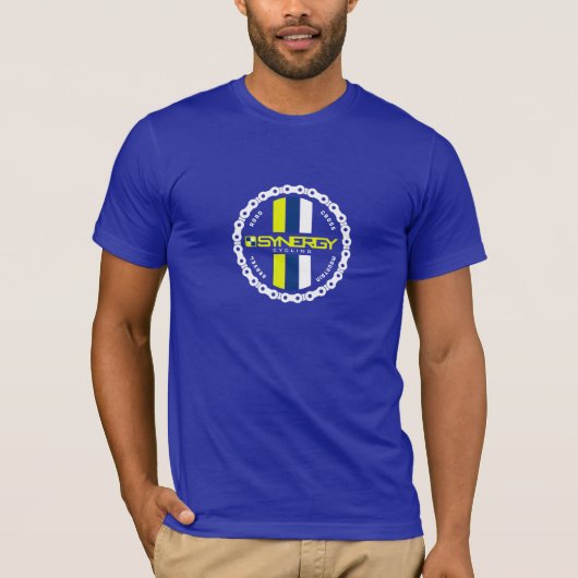 Badge op Blue Medium T-shirt (Voorkant)