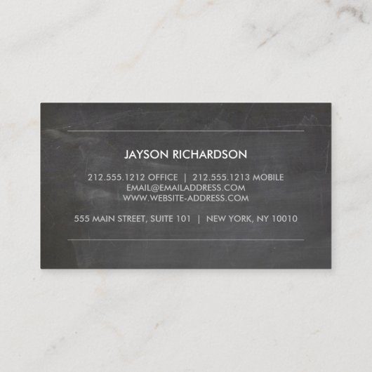  badge op het bord voor leraren visitekaartje (Achterkant)