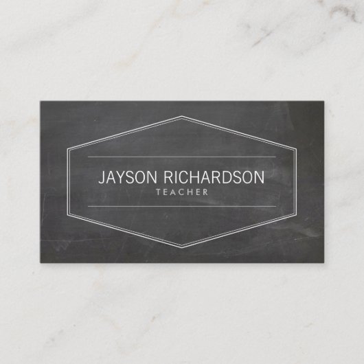  badge op het bord voor leraren visitekaartje (Voorkant)