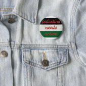 Badge Palestine needs Action Ronde Button 5,7 Cm (In situ)