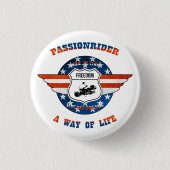 Badge PassionRider Ronde Button 3,2 Cm (Voorkant)