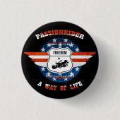 Badge PassionRider Ronde Button 3,2 Cm (Voorkant)