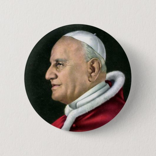 Badge - Paus John XXIII Ronde Button 5,7 Cm (Voorkant)