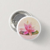BADGE: PINK LOTUS RONDE BUTTON 3,2 CM (Voorkant /achterkant)
