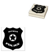 Badge politieagent rubberstempel (Gestempeld)