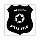 Badge politieagent rubberstempel (Afrduk)