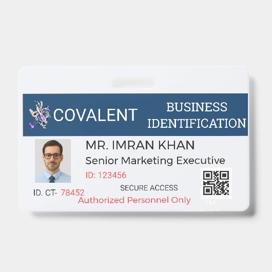 Badge Professionnel|Business|Corporate ID|Office (Voorzijde)