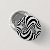 Badge - Psychedelic Art B/W Ronde Button 3,2 Cm (Voorkant /achterkant)