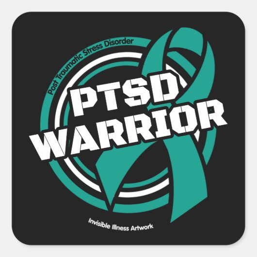 Badge...PTSD Rechthoekige Sticker (Voorkant)