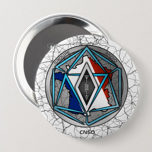 BADGE RADIO RONDE BUTTON 4,0 CM (Voorkant /achterkant)