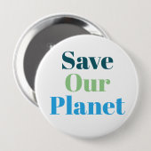 Badge - Red onze planeet Ronde Button 4,0 Cm (Voorkant /achterkant)