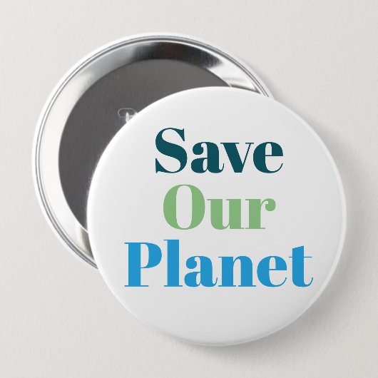 Badge - Red onze planeet Ronde Button 4,0 Cm (Voorkant /achterkant)