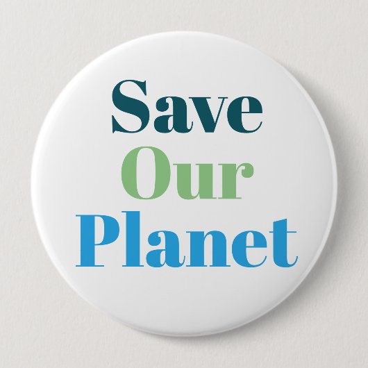 Badge - Red onze planeet Ronde Button 4,0 Cm (Voorkant)