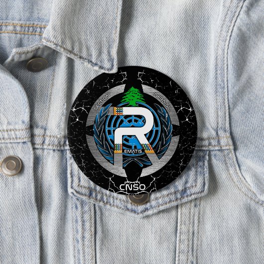 BADGE REMAT ONU RONDE BUTTON 4,0 CM (In situ)