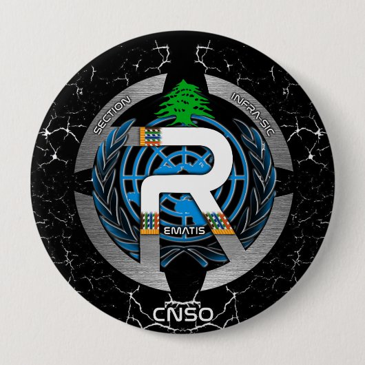 BADGE REMAT ONU RONDE BUTTON 4,0 CM (Voorkant)