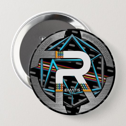 BADGE REMATIS RONDE BUTTON 4,0 CM (Voorkant /achterkant)