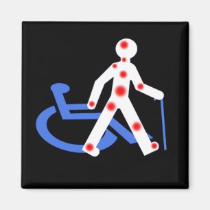 Badge Rond 5 Cm Sleutelhanger Onzichtbare/V-handic Magneet