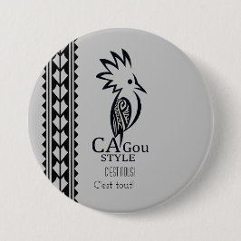 Badge Rond 7,6 cm Cagou Style Ronde Button 7,6 Cm