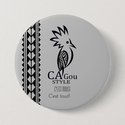 Badge Rond 7,6 cm Cagou Style Ronde Button 7,6 Cm (Voorkant)