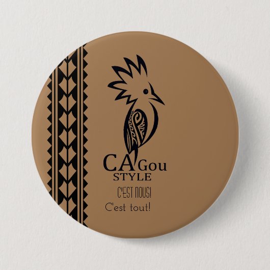 Badge Rond 7,6 cm Cagou Style Ronde Button 7,6 Cm (Voorkant)