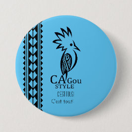 Badge Rond 7,6 cm Cagou Style Ronde Button 7,6 Cm
