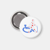 Badge Rond 7,6 Cm Handige Invaliditeit / Magneet (Voorkant / Achterkant)