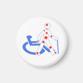 Badge Rond 7,6 Cm Handige Invaliditeit / Magneet (Voorkant)
