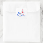 Badge Rond 7,6 Cm Handige Invaliditeit / Vierkante Sticker (Tas)