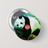 badge rond Panda - grand Ronde Button 5,7 Cm (Voorkant /achterkant)